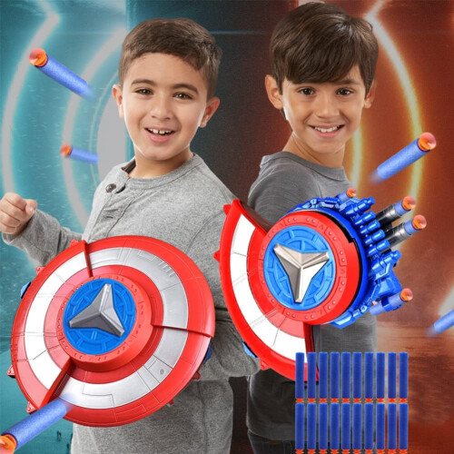 Shield Launcher, Captain Shield, Defensive Shield, Hero's Launcher, Cosplay Props Gift Red 2