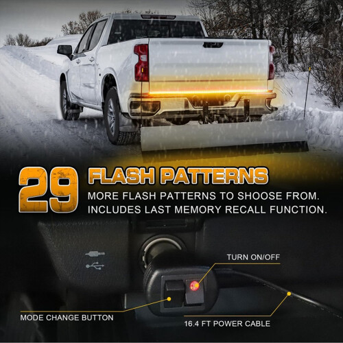 60Inch Strobe Lights Strip LED Tail Light Bar Warn 2