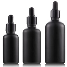 10X Frosted Black Glass Dropper Bottle Essential Oils 10ml,10 bottles
