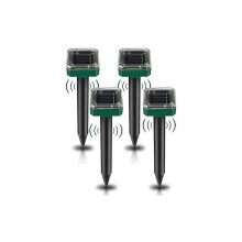 4 Pack Solar Ultrasonic Mole Repeller, Solar Mole Repeller Mice Repeller Outdoor for Gardens Moles Voles Gophers Snakes or Other Other Rodents
