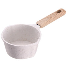 Omelette Pan with Wooden Handle Nonstick Frying Pan for Kitchen (White)