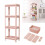 Living And Home 4-Tier Freestanding Bathroom Floor Storage Rack, Pink 1