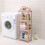 Living And Home 4-Tier Freestanding Bathroom Floor Storage Rack, Pink 2