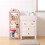 Living And Home 4-Tier Freestanding Bathroom Floor Storage Rack, Pink 3