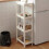 Living And Home 4-Tier Multifunction Plastic Storage Rack for Kitchen or Bathroom, White 3