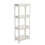 Living And Home 4-Tier Multifunction Plastic Storage Rack for Kitchen or Bathroom, White 4