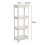 Living And Home 4-Tier Multifunction Plastic Storage Rack for Kitchen or Bathroom, White 6
