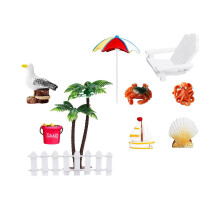 Tropische feesttaartdecoratie Plastic dessertaccessoires
