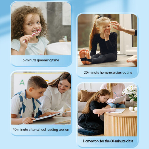 Praktische plastic stille timer voor kinderen met-Roze 2