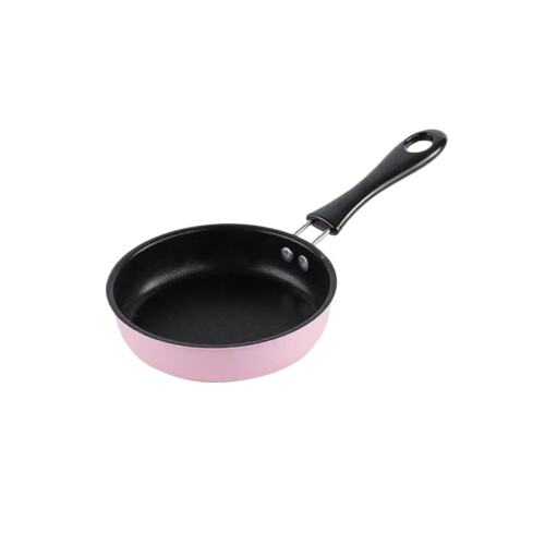 Omelette Pan Long Handle Mini NonStick 12cm with AntiStick Coating (Pink)