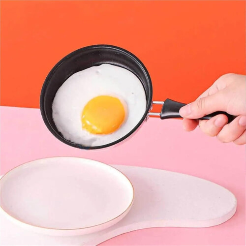 Omelette Pan Long Handle Mini NonStick 12cm with AntiStick Coating (Pink) 2