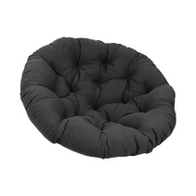 Weerbestendige ronde hangmatten zitkussen 50 cm verdikte-Zwart
