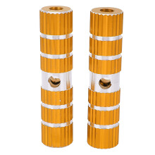 Bike Pegs, Aluminum Alloy Mountain Bike Rear Pedals Anti Slip Footpeg Gold