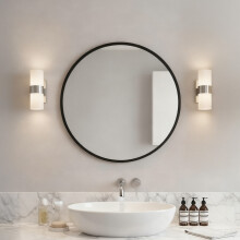 Round Wall Mirror, Black