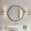 Living And Home Round Wall Mirror, Black 1