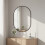 Living And Home Oval Wall Mirror 1