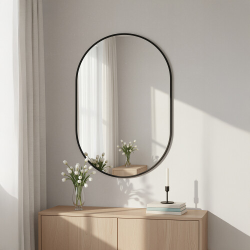 Living And Home Oval Wall Mirror