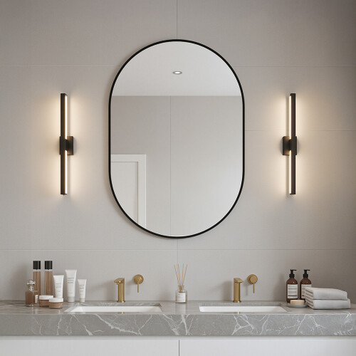 Living And Home Oval Wall Mirror 1