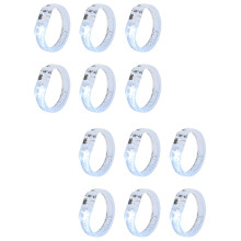 Bracelets lumineux en acrylique, 12 pièces, plusieurs-Blanc