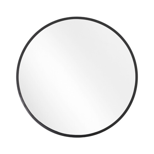 Living And Home Round Wall Mirror, Black 1