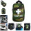 First Responder Bag, Versatile Survival Backpack, Waterproof Camping Storage, Army Green 3