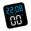 ABS Digital Clock 3 Brightness Adjustment-Black shell blue lig 1