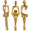 Artistic Resin Statue Abstract Humanoid Design Figurine-Gold 1