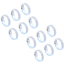 12Pieces Acrylic Light Bracelets Multiple Color Glowing-White