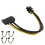 SATA Power Cable For PCI Express Video Card, Internal Cable Management Secure Connection Sturdy Material High Compatibility, Universal Headset Display 6