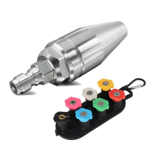Buse turbo rotative pour nettoyeur haute pression, utilisable avec de l'eau chaude et froide.