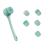 Electric Bath Brush with Long Handle, 5 Interchangeable Heads, 1