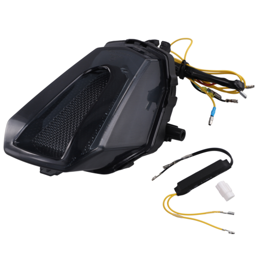 Motorrad-Rücklicht, Bremslicht, Blinker, schwarz 1
