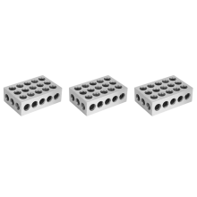 2Pcs 25x50x75mm Hardened Steel Blocks 23 Holes Precision 0.005mm
