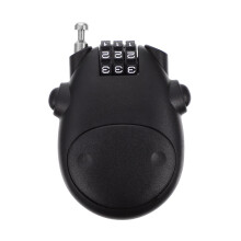 Bicycle lock with 4digit code, security cable lock for helmets and bicycles, waterproof retractable cable lock for theft protection.