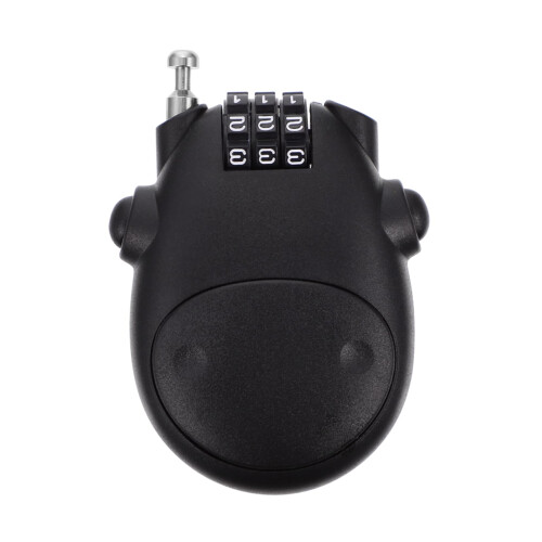 Bicycle lock with 4digit code, security cable lock for helmets and bicycles, waterproof retractable cable lock for  theft protection.