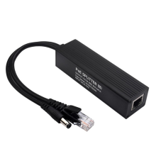 Splitter PoE industriale Gigabit con interfaccia CC e alimentatore