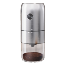 Bärbar elektrisk kaffekvarn med burrfunktion, med flera malningsinställningar