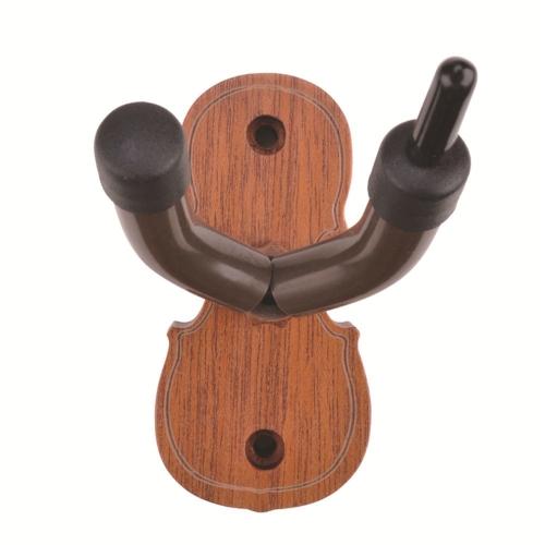 Gancio da parete per violino con supporto per archetto, per la casa (mogano) 2