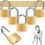 96PCS Mini Brass Padlock with Keys Locker Case Supply Travel Suitcase 3