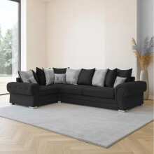 Verona Scatter Back 1c2 Corner Sofa Black
