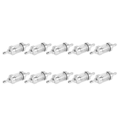 Kromglas Bränsle Bensin Råolja Motor Inline Filter 5/16 Tum 8mm 2