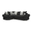 Furniture 786 Verona Scatter Back 1c2 Corner Sofa Black 2