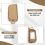 Specchietto parasole per auto, colore beige. 3