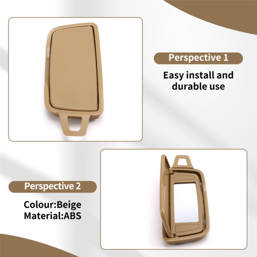 Specchietto parasole per auto, colore beige. 2
