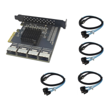 PCIe - 4-porttinen Mini SAS SFF-8087 -ohjain SATA 3.0 6Gbps SSD -sovitin