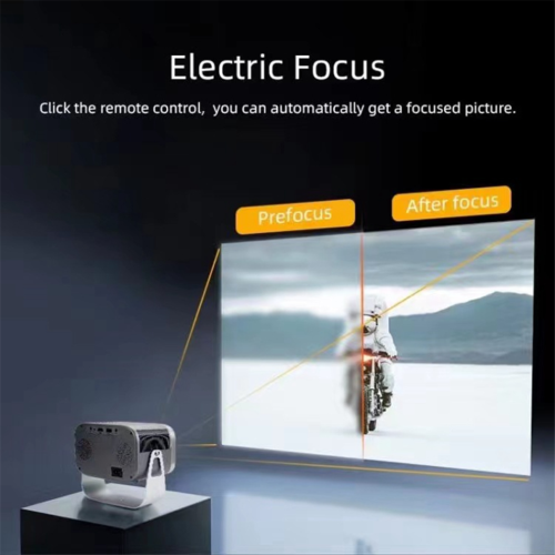 Projector with Bluetooth 1080P Electric Focus Home Theater-US Plug 1