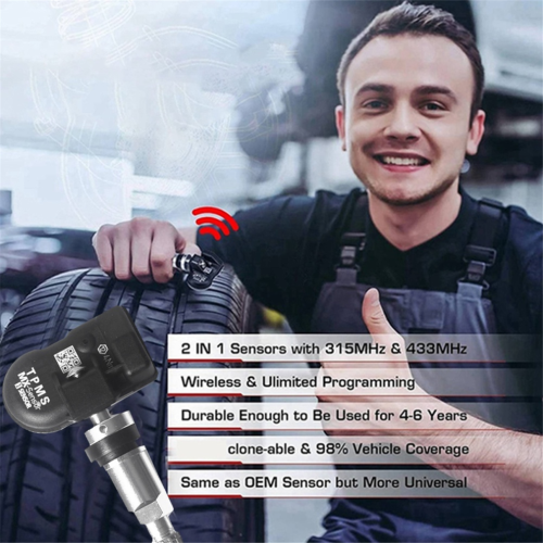 9 pezzi TPMS programmabili per utensili TS408 TS508 ITS600 315MHz+433MHz 1