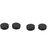 4Pcs Metal C Mount Rear Lens Cover Cap for CCTV (Black)