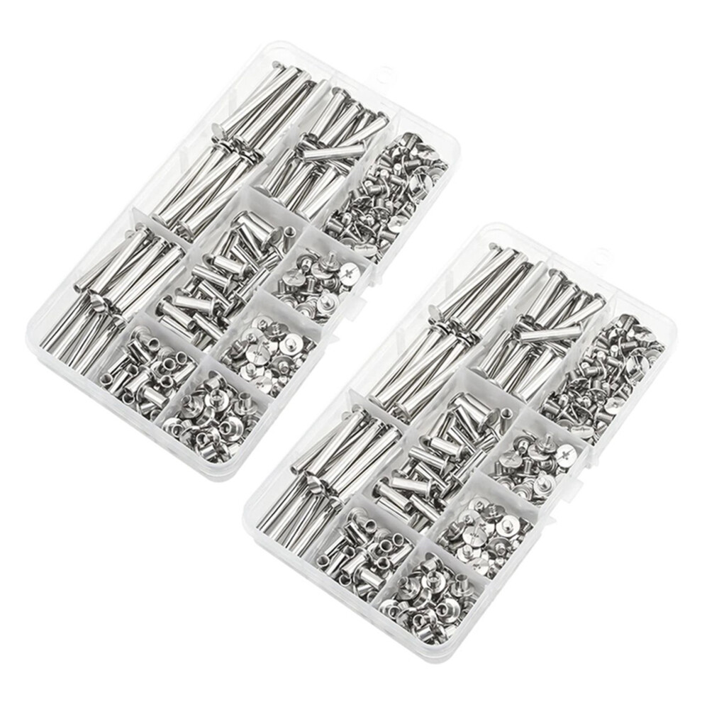 Chicago Screw Binding Screws Posts Assortment Kit For Diy Leather Bookbinding Crafts(240Pcs,M5) 4711401678908