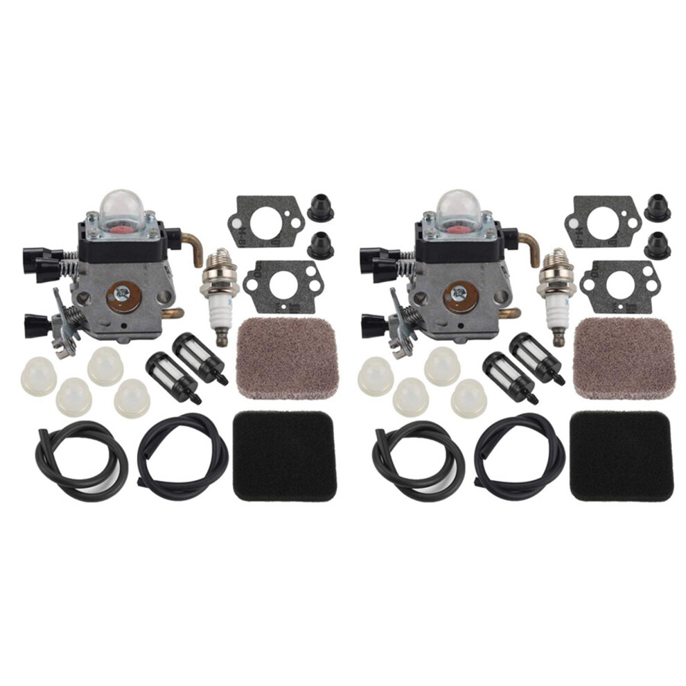 2X Fs85 Fs80 Carburetor For Stihl Fs75 Fs80r Fs85 Fs85rx String Trimmer Weedeater C1q-S97 Carb With Fuel Repower Kit 4714204199304